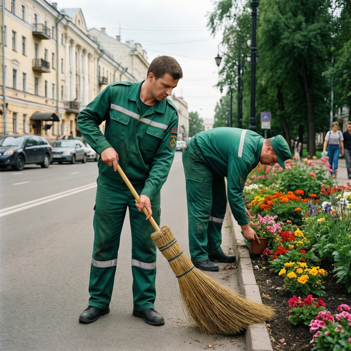 Сотрудники «Зеленого города» поддерживают чистоту и красоту Владимира ежедневно